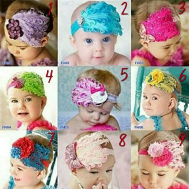 LUCU Bando bulu angsa/Bando bayi/bando baby/bando anak/bandana/bandana bayi/bandana anak