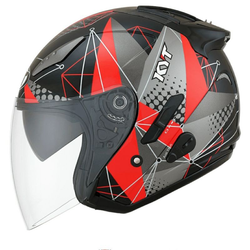 Helm KYT Galaxy Slide Original #6 Black Red Doff