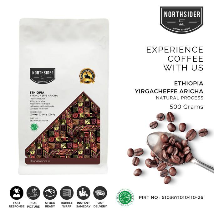 

BIJI KOPI ARABIKA ETHIOPIA YIRGACHEFFE ARICHA NATURAL 500GR NORTHSIDER