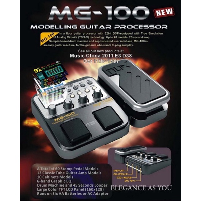 Efek Gitar Nux MG 100 Original BergaransiJOGJAKARTA