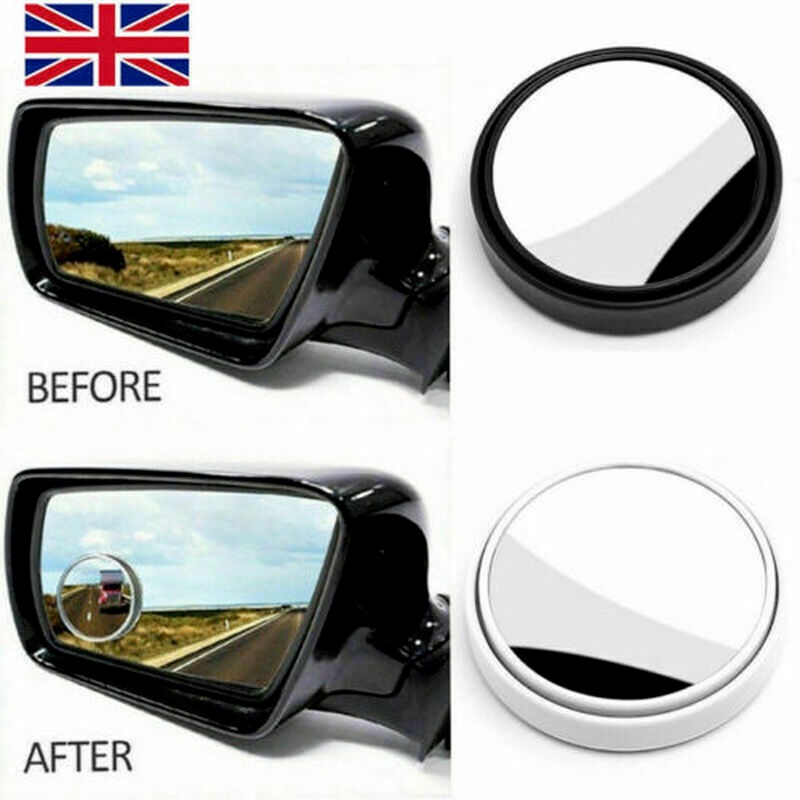 1 Pasang Kaca Spion Cembung Blind Spot Hd 360 Derajat Adjustable Untuk Mobil