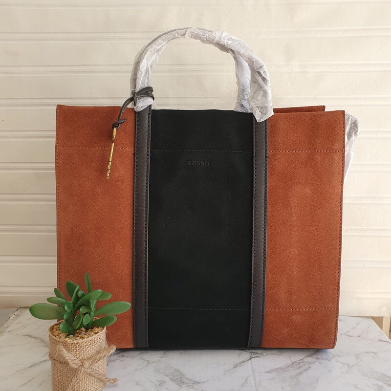 Fossil Carmen Shopper Brown Black