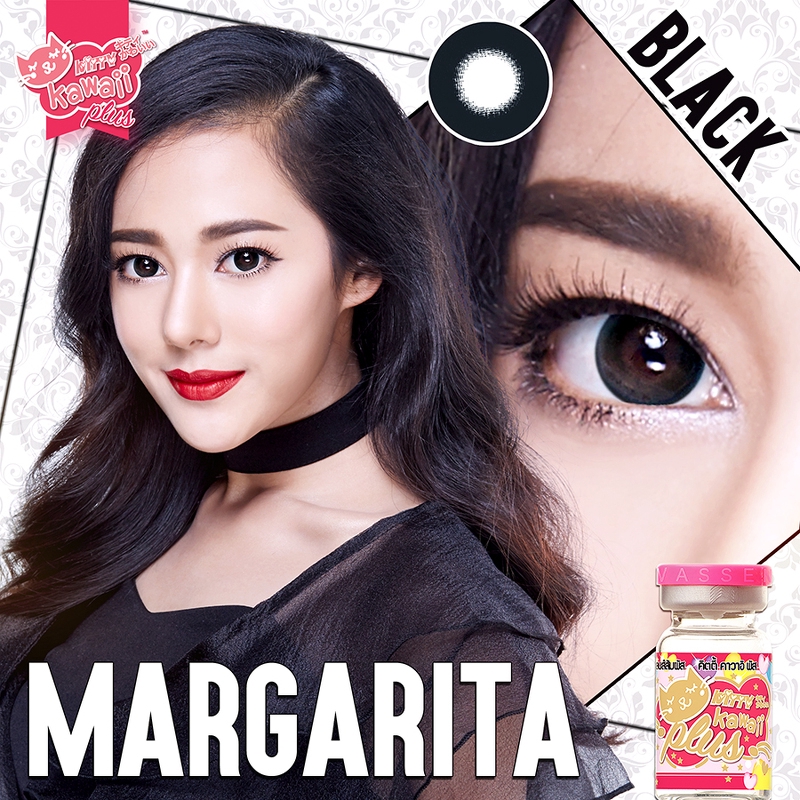 SOFTLENS KITTY KAWAII MARGARITA BLACK -MINUS / SOFTLENS MATA / LENSA MATA