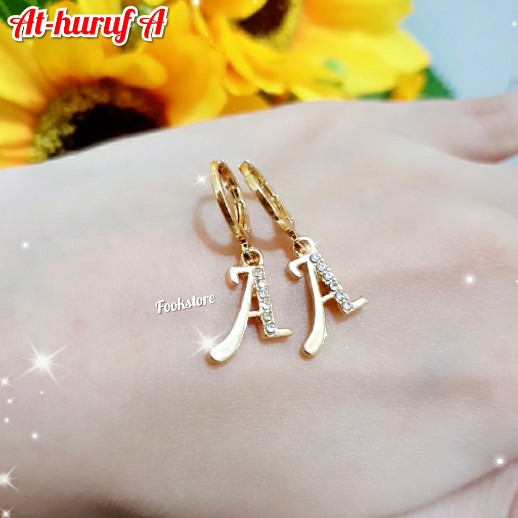 ANTING HURUF XUPING /ANTING Alfabet/ANTING INISIAL FASION KOREA COD