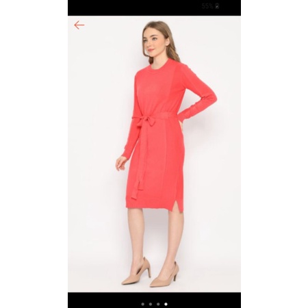 Novel Mice Tunik Rajut Salmon