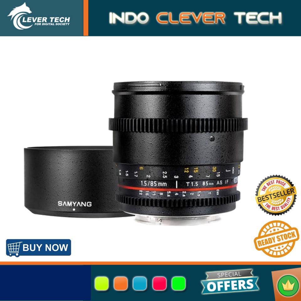 Samyang 85mm T1.5 VDSLR AS IF UMC II For Canon EF Mount