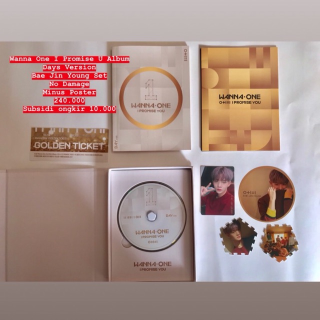 Album Wanna One I Promise U (Day vers) (Bae Jin Young set)