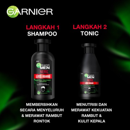 Garnier Neril | Men Shampoo Hair Tonic (Rambut Rontok Anti Ketombe)