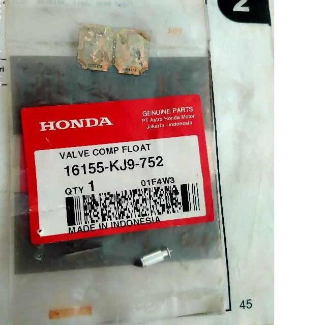 valve comp float 16155-kj9-752 ventilator carburator  beat