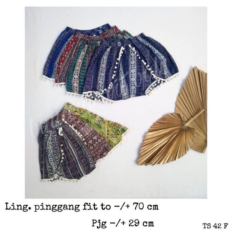 celana pendek anak perempuan celana pom pom bali murah kekinian celana rumah santai souvenir bali