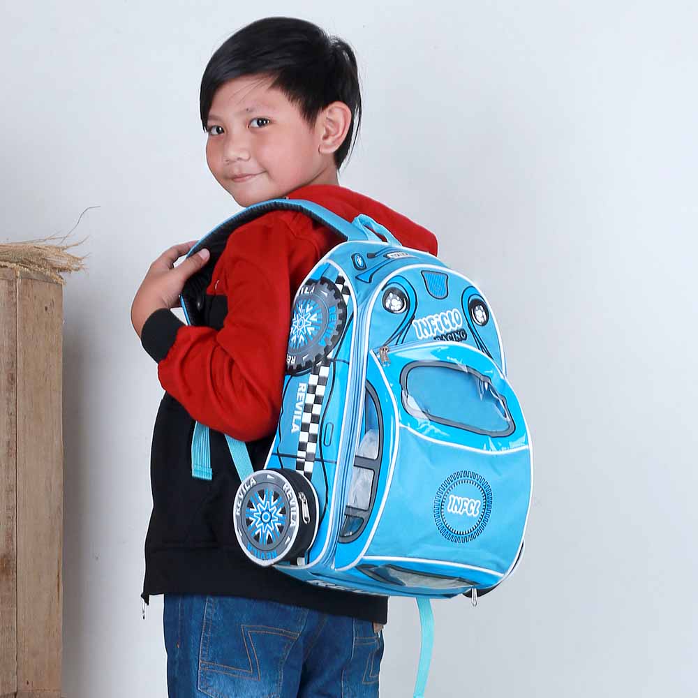 Tas Sekolah Ransel Backpack Anak Laki Laki PAUD TK Bentuk Tayo Lucu Model Terbaru Kualitas Terbaik