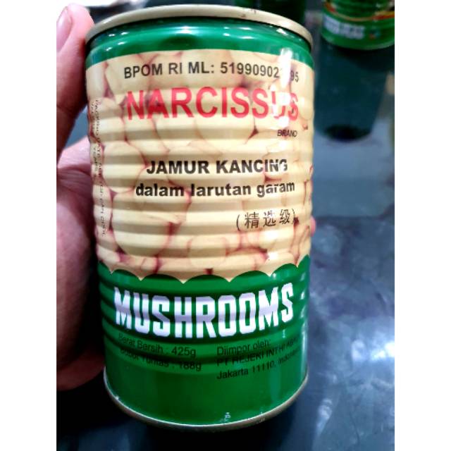 

Jamur Kancing kaleng Narcissus Champignon kemasan 425 Gr besar