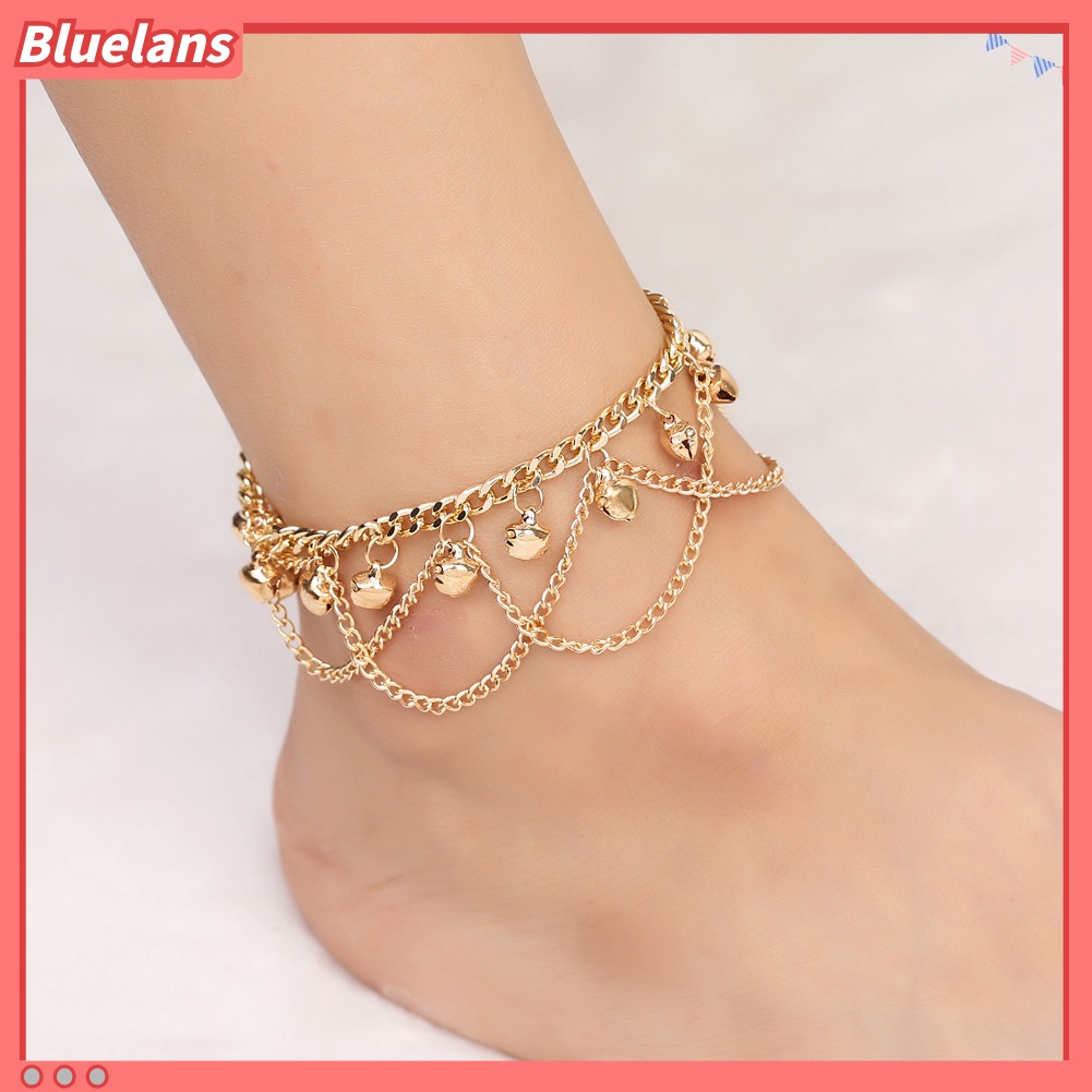 Bluelans Bohemian Tassel Bell Anklet Summer Beach Women Sandal Ankle Bracelet Foot Chain