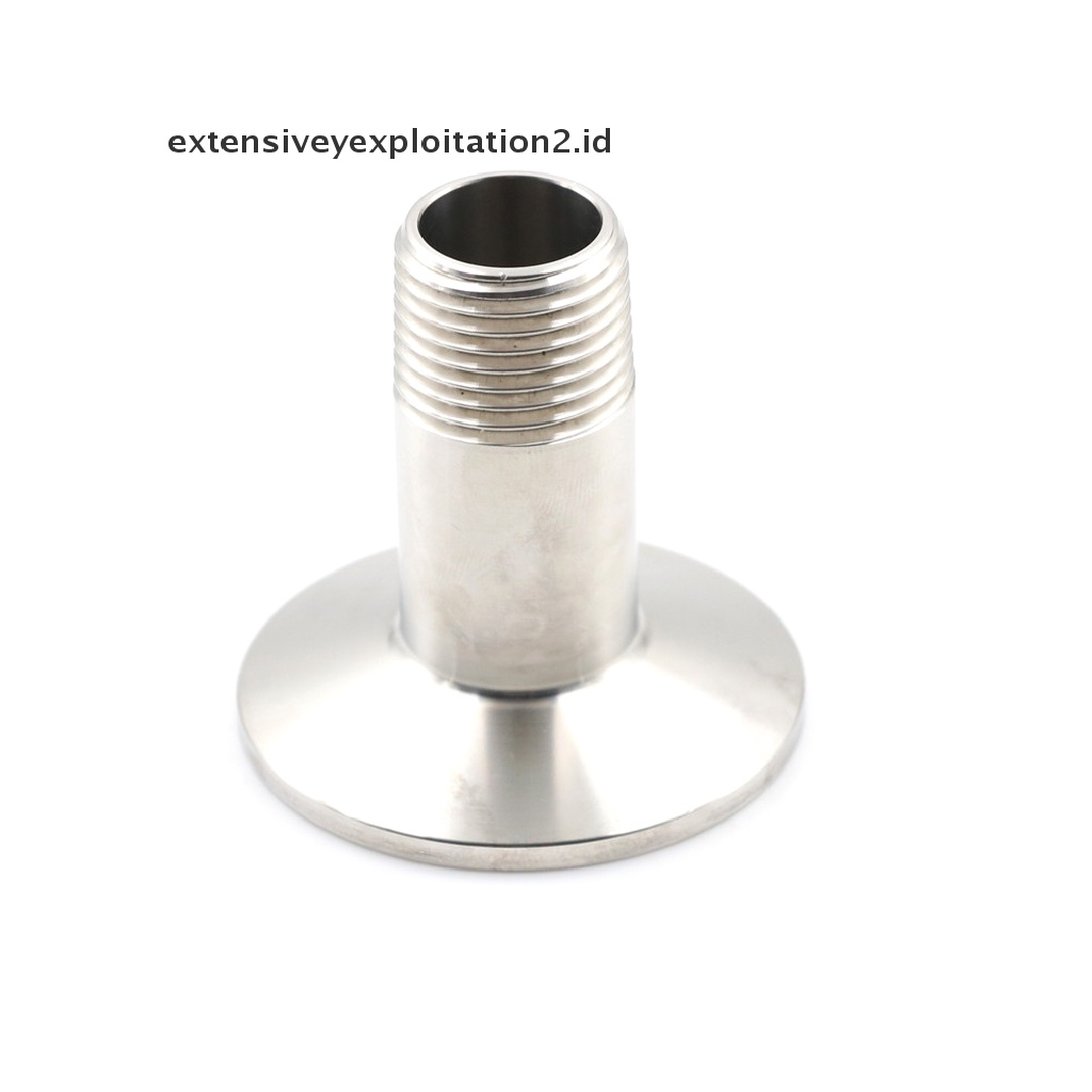 Tri Clamp Sanitasi Male Threaded NPT Ferrule Fitting 1 / 2 &quot;Ke 1.5&quot; SS304