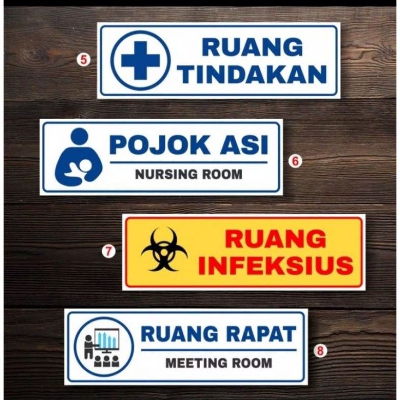 

stiker RUANG MEETING ROOM/RUANG TINDAKAN 7.5X23CM sign rambu k3