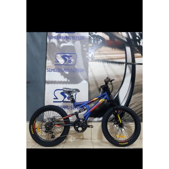Sepeda gunung MTB 20 inch Pacific Viper 3.0 Double suspensi