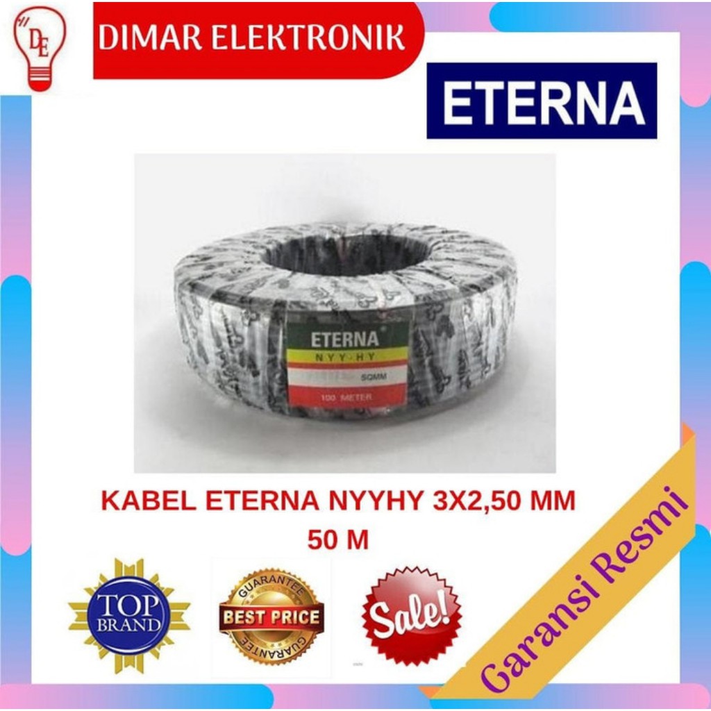 KABEL ETERNA NYY 3X2,5 50 METER FULL