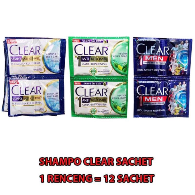 Shampo Clear Sachet 1 Renceng