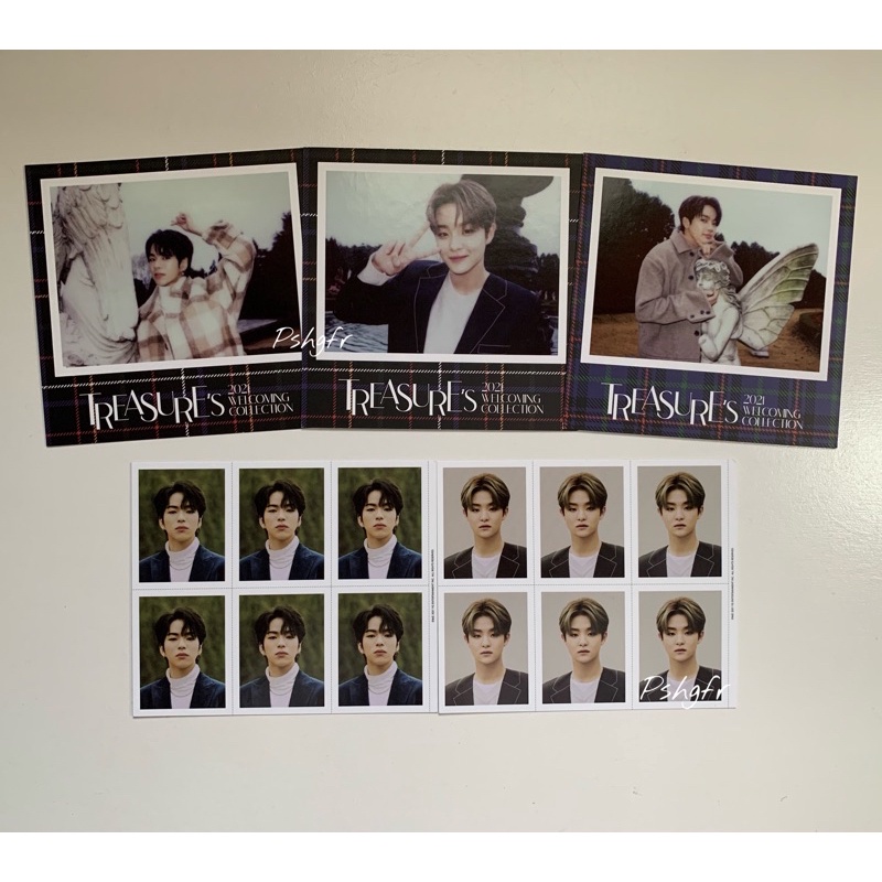 POLAROID + ID PHOTO SET HYUNSUK JIHOON JAEHYUK TREASURE 2021 WELCOMING COLLECTION
