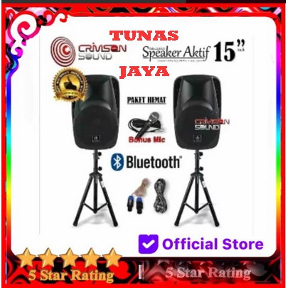 PROMO Murah PAKET KARAOKE SOUND SYSTEM CRIMSON ADA BLUETOOTH PARTY 15 original inddor outdoor