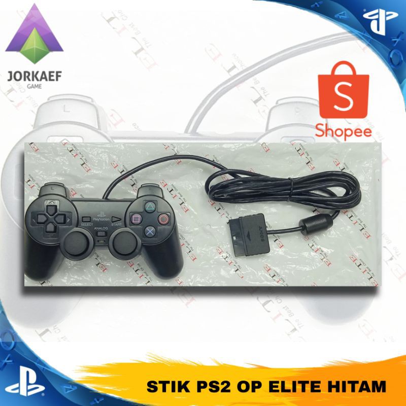 STIK OP PS2 ELITE ORIGINAL PABRIK HITAM