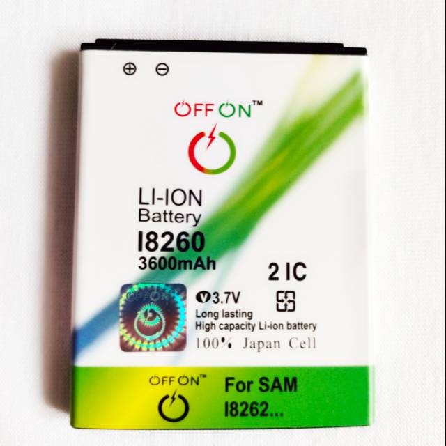 Baterai handphone samsung i8260  i8262  core2 merek OFFON