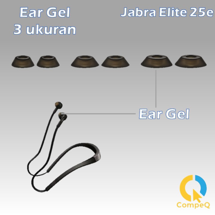 Ear Gel Untuk Jabra Elite 25e / Karet Pengganti / Ear Bud / Karet Hadset / Karet Earphone