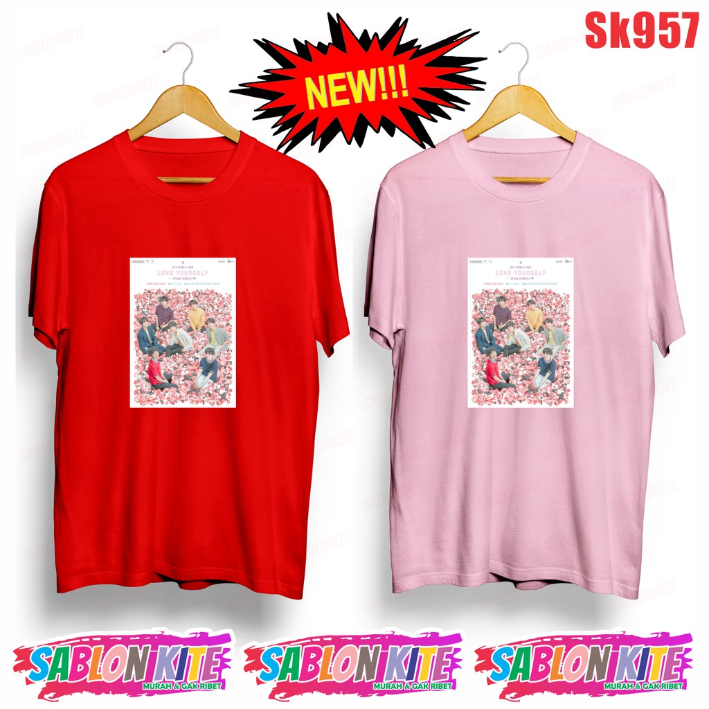 MURAH!!! KAOS KPOP POSTER LOVE YOUR SELF SK957 UNISEX COMBED 30S