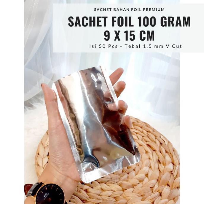 KEMASAN METALIZE FOIL SACHET 9 X 15 CM FOIL SACHET 100GR