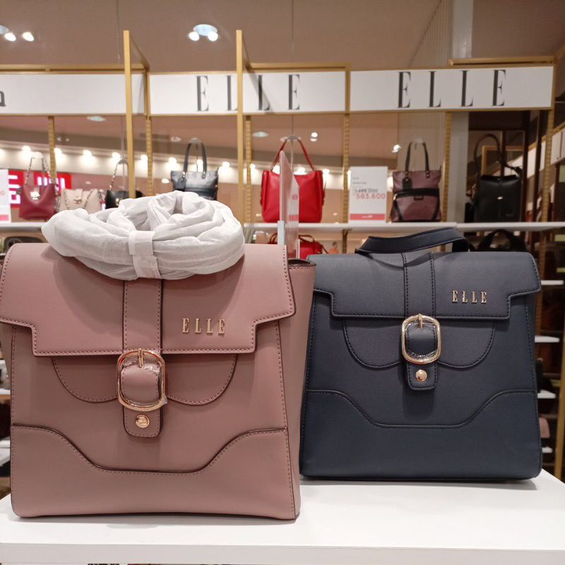 Backpack ELLE 41259 Original Counter Store Tas Ransel Punggung Wanita Tas Kerja Fashion Travel