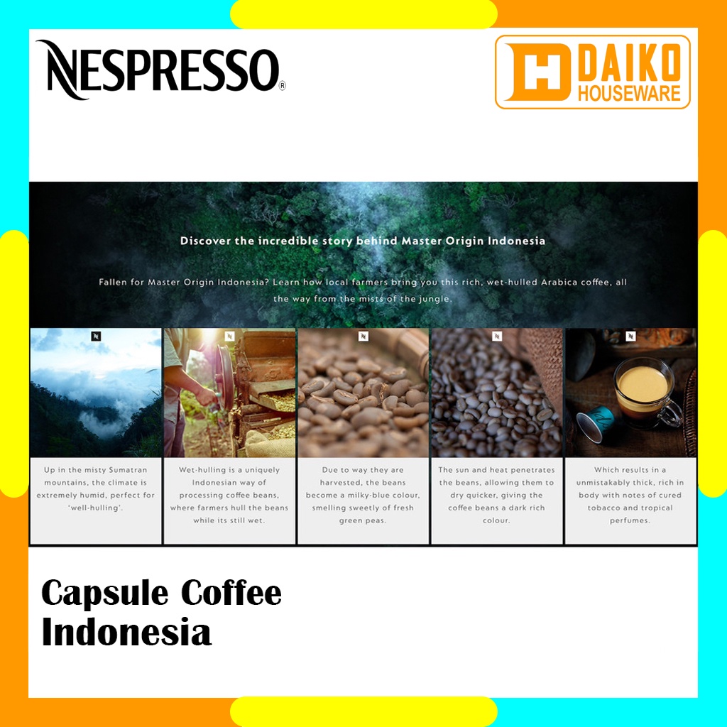 Capsule Nespresso Indonesia Original Nestle 1 Pack - Coffee Master Origins Kopi Kapsul Expires Panjang