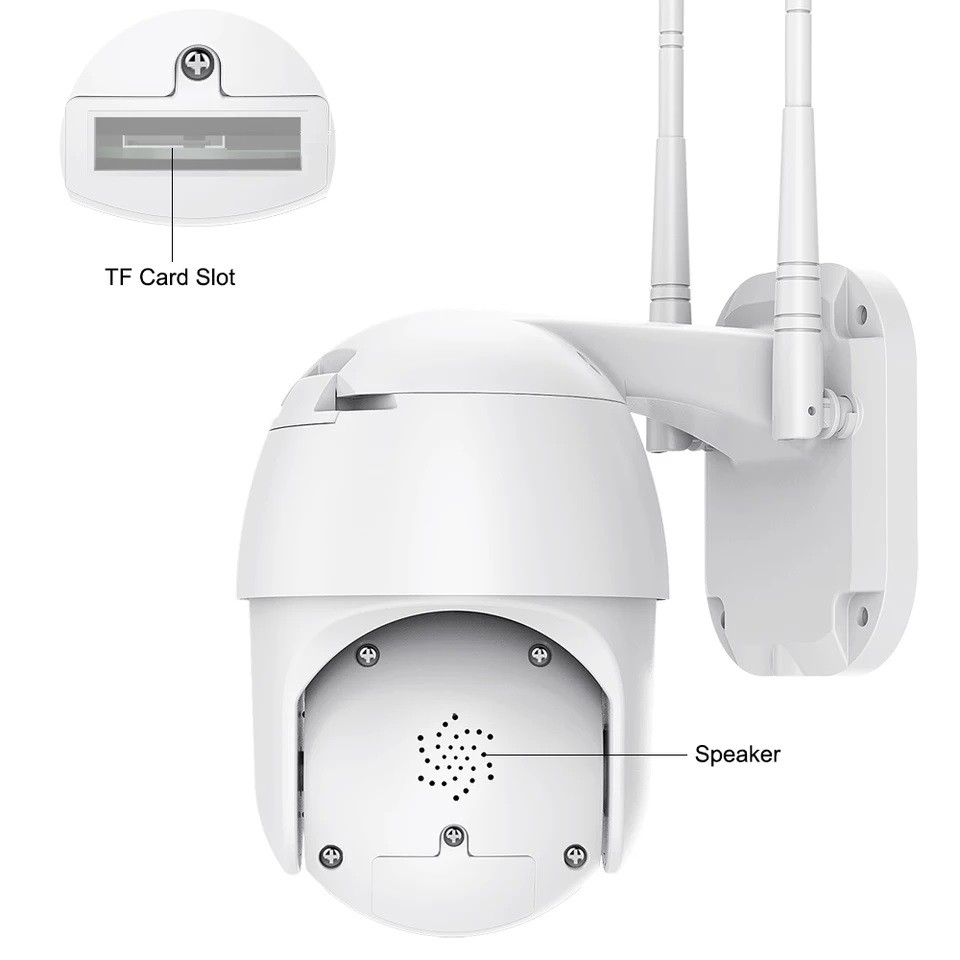 IPCAM - IP Camera Outdoor ICSEE 1080P PTZ Speed Dome Wireless Pan Tilt 8X Zoom. IR. H265x