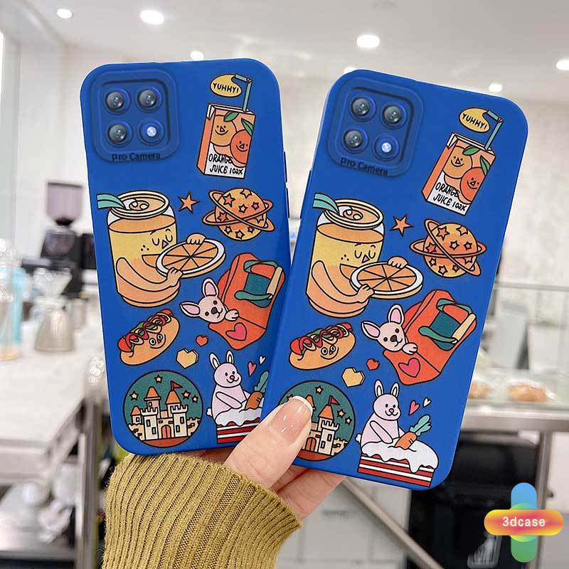 Soft TPU Case Motif Klein Blue Cartoon label Untuk Realme C21Y C11 2021 C15 C21 C25 C20 C12 C3 C25S 5 5S 5i 6i C17 7i C1 C25Y C2 C3i C20A realme Narzo 20 10 10A 20A 30A Camera Lens Protection Case Cover