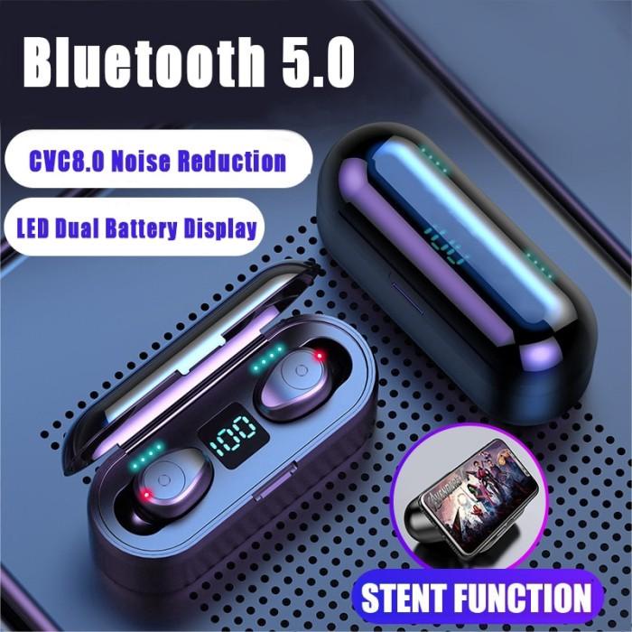 Headset Bluetooth Led Digital F9 Tws 5.0 Wireless Earbuds F9-8 F9