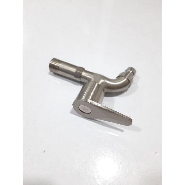 Kran air Tembok Satin ENGKOL TAMAN 1/2&quot; Stainless steel ASLI (G742)