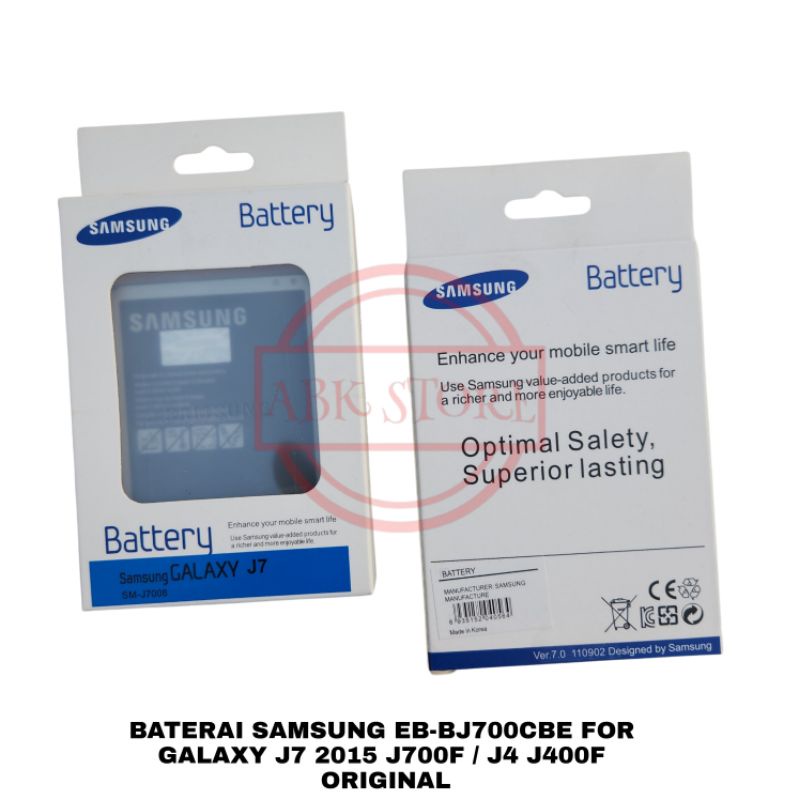 BATERAI BATTERY SAMSUNG EB-BJ700CBE GALAXY J7 2015 J700F / J4 J400F / ON7 ORIGINAL