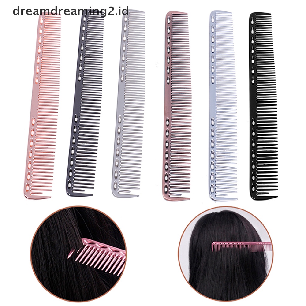 (LIKE) Sisir Profesional Anti Statis Bahan Aluminum Metal Untuk Salon / Barber