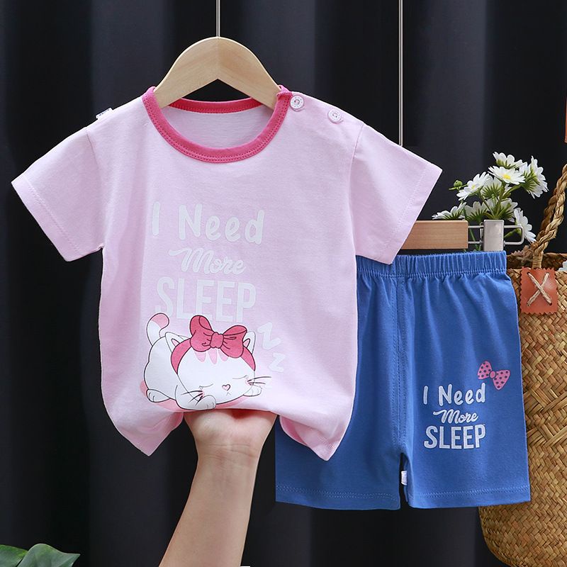 Setelan Anak Laki Laki Perempuan Import Umur 1-5 Tahun Murah Bahan Katun