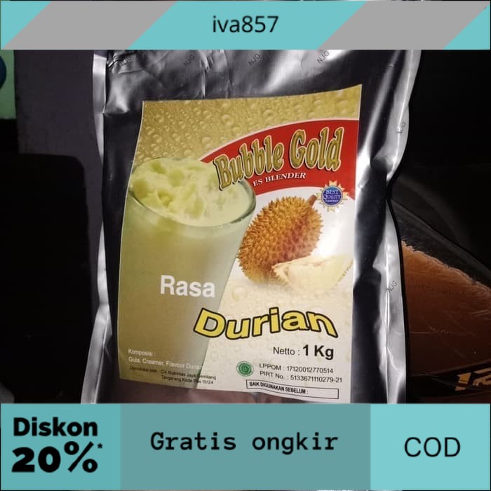 

PROMO BUBBLE GOLD TERMURAH DURIAN 1KG GRATIS ONGKIR