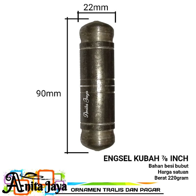 engsel kubah ⅞ inch engsel bubut pintu gerbang