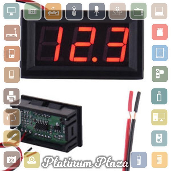 ATORCH Alat Pengukur Tegangan Listrik Voltmeter LED - 123 - Black`1NYQCN-