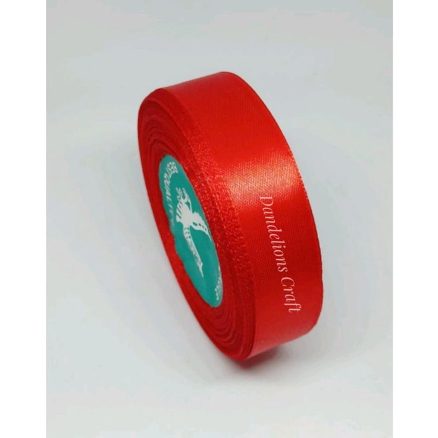 Pita Satin Saten 2,5cm MERAH per rol