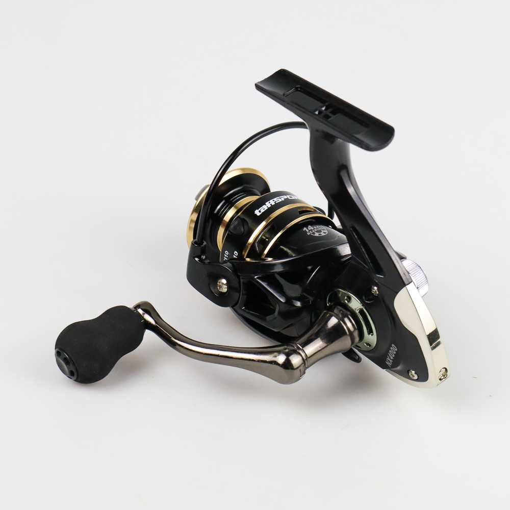 Reel Pancing Power Handle Metal 12KG drag 5.2:1 Reel Cepat Dan Kuat TaffSPORT Gold Sharking NX4000 Metal Reel Pancing Spinning