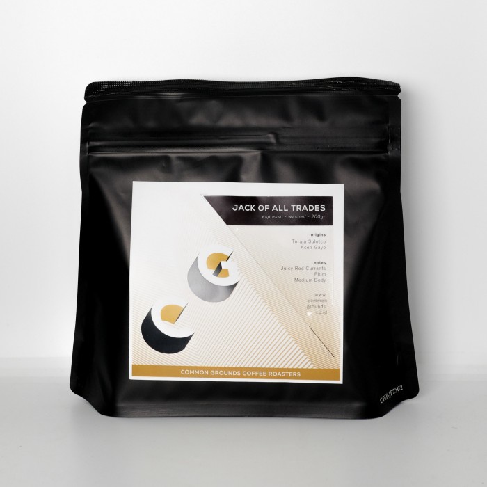 

H2J0U2J1U Common Grounds Espresso Blend Arabica Coffee: Jack Of All Trades 200Gr - Normal, Whole