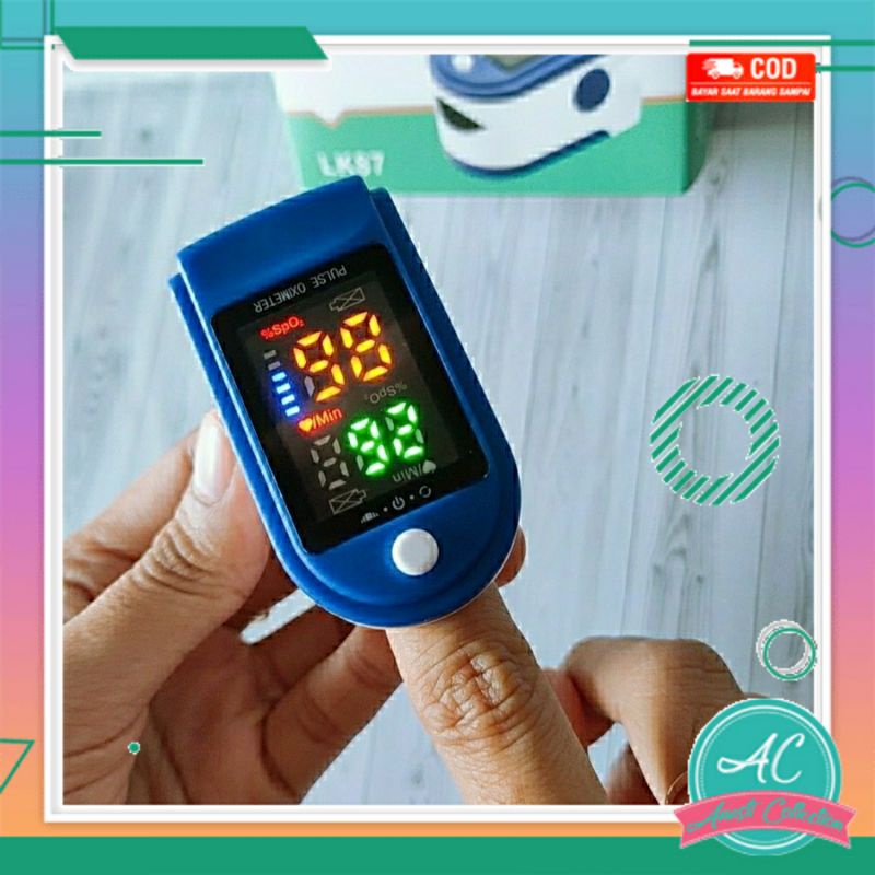 Alat ukur pengukur kadar oksigen O2 dalam darah detak jantung SPO2 Oximeter