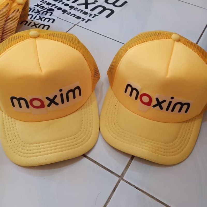 TOPI JARING MAXIM KUNING POLOS