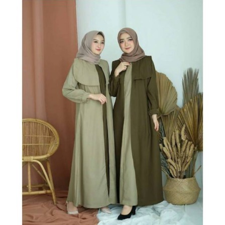 BIG SALE 2021>NISA SABYAN Gamis Modern Busana Muslim Wanita Terbaru AUDREY Ori Mufida Dress S M L XL