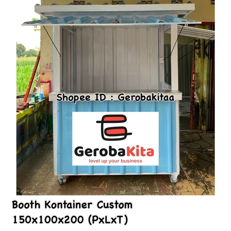 Booth Container/ Gerobak Kontainer / Booth Kontainer/ Booth murah bisa di geser