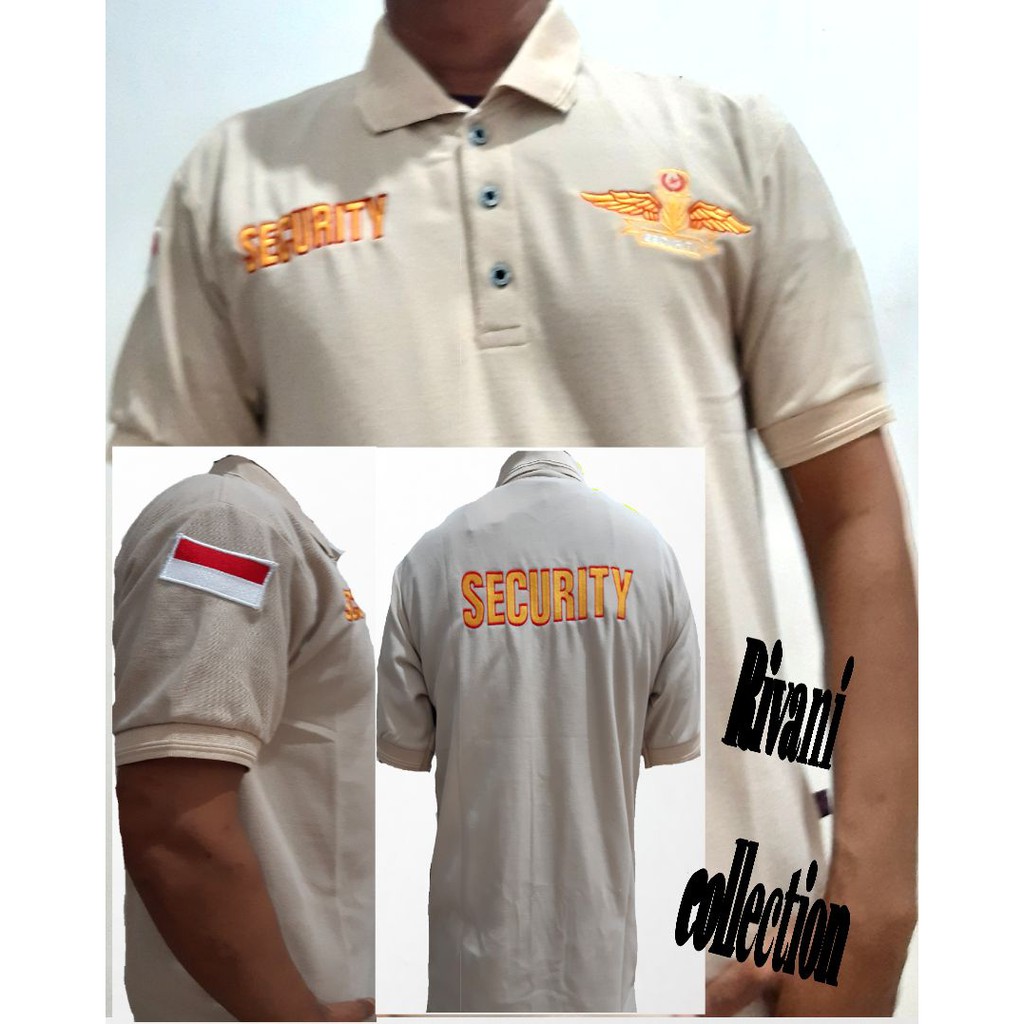 kaos security logo wings/kaos security/kaos satpam/kaos bordir/baju satpam/baju security