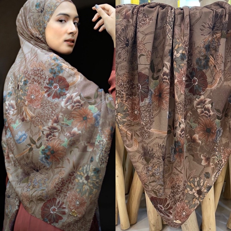 SANDHYA SCARF SALTED BROWN BY HEAVEN LIGHTS